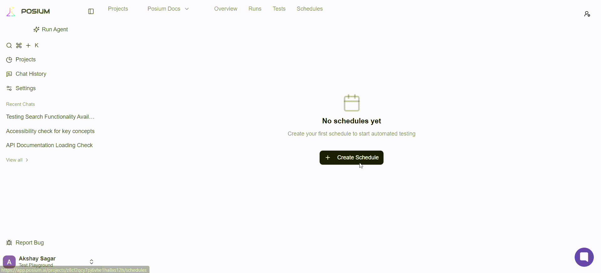 Create a Test Schedule